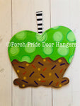 Caramel Apple Fall or Halloween Door Hanger