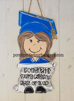 Class of 2020 Graduation Door Hanger Girl