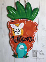Bunny House Carrot Door Hanger