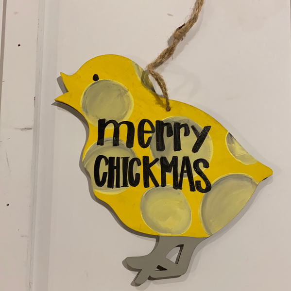 Merry Chickmas Christmas Ornament