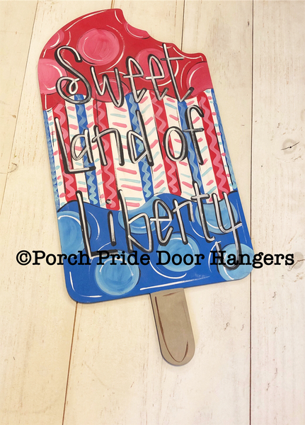 Sweet Freedom USA Popsicle Custom Door Hanger