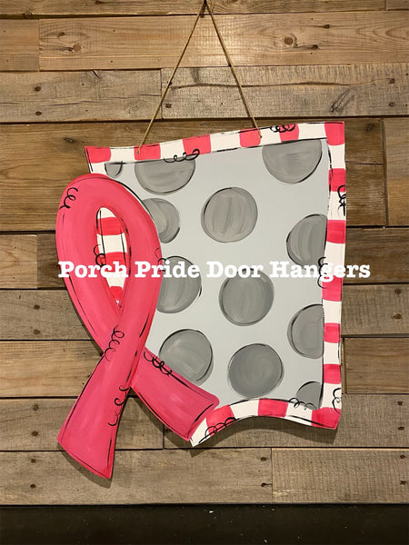 Breast Cancer Pink Ribbon Door Hanger 2