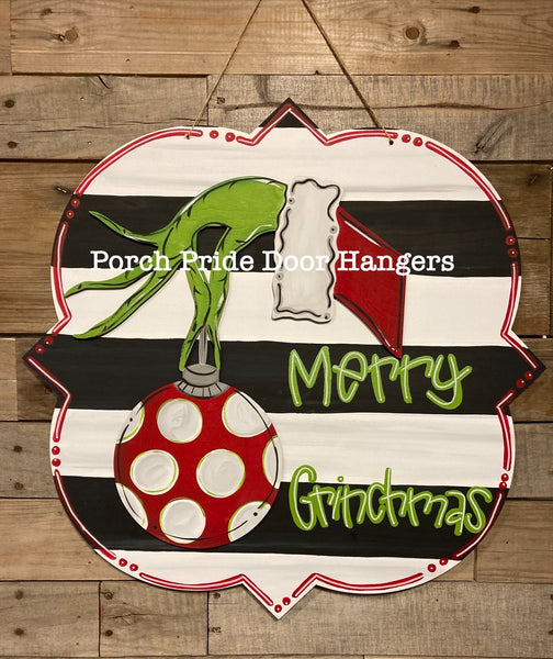 Grinch Christmas Door Hanger