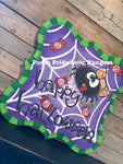 Happy Halloween Spider Web Door Hanger