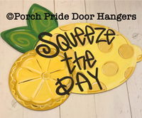 Squeeze the Day Lemon Summer Door Hanger