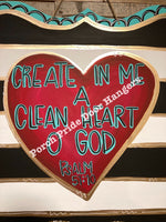 Create in Me a Clean Heart Door Hanger